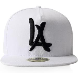 N10 Classic Punk Hip-Hop Baseball Cap,Flat-Brimmed Hat,100% Cotton Adjustable Snapback Hat for Men Or Women (One Size, White)