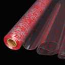 CMFYHM Clear Cellophane Wrap Roll(34" x 120'Ft) 3Mil Red Polka Dot Cellophane, Gift Wrap for Gifts, Baskets, Flowers, Party Decorations