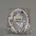 Mexican Headband for Women Cinco De Mayo Headband Beaded Fiesta Knotted Hairband Embellished Rhinestone Crystal Wide Top Knot Hairband Mexican Holiday Hair Accessory Party Favors Gifts (Pinata White)