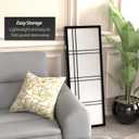 4 ft. Short Double Cross Shoji Screen - Black - 3 Panels