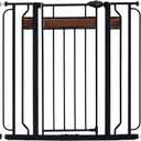 Regalo Safety 37" Extra Tall Baby Gate for Doorways & Bottom of Stairs, Wood Accent Pressure Mounted Gate with Door for Babies, Toddlers & Pets, Tested & Safe for 30 Years, American Designed and Owned