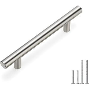homdiy Cabinet Handles Drawer Pulls Brushed Nickel Modern Pulls for Kitchen Cabinets,3-1/2in 35Pack