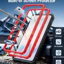 FNTCASE for Samsung Galaxy S26 Case: with [Built-in Screen Protector & Kickstand] [2 Front Frames] [Military-Grade Drop Protection] Heavy Duty Shockproof Rugged Case Full Body Protective Cover Red