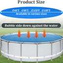 YUEWO Round Solar Cover, Blue 8 Foot Heat Retaining Solar Blanket Pool Heater Cover for for Above-Ground and In-Ground Pools Hot Tub Spa