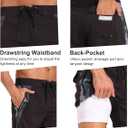 unitop Mens Swim Trunks with Compression Liner Bathing Suit 9" Surfing Summer Board Shorts with Pocket (Black)