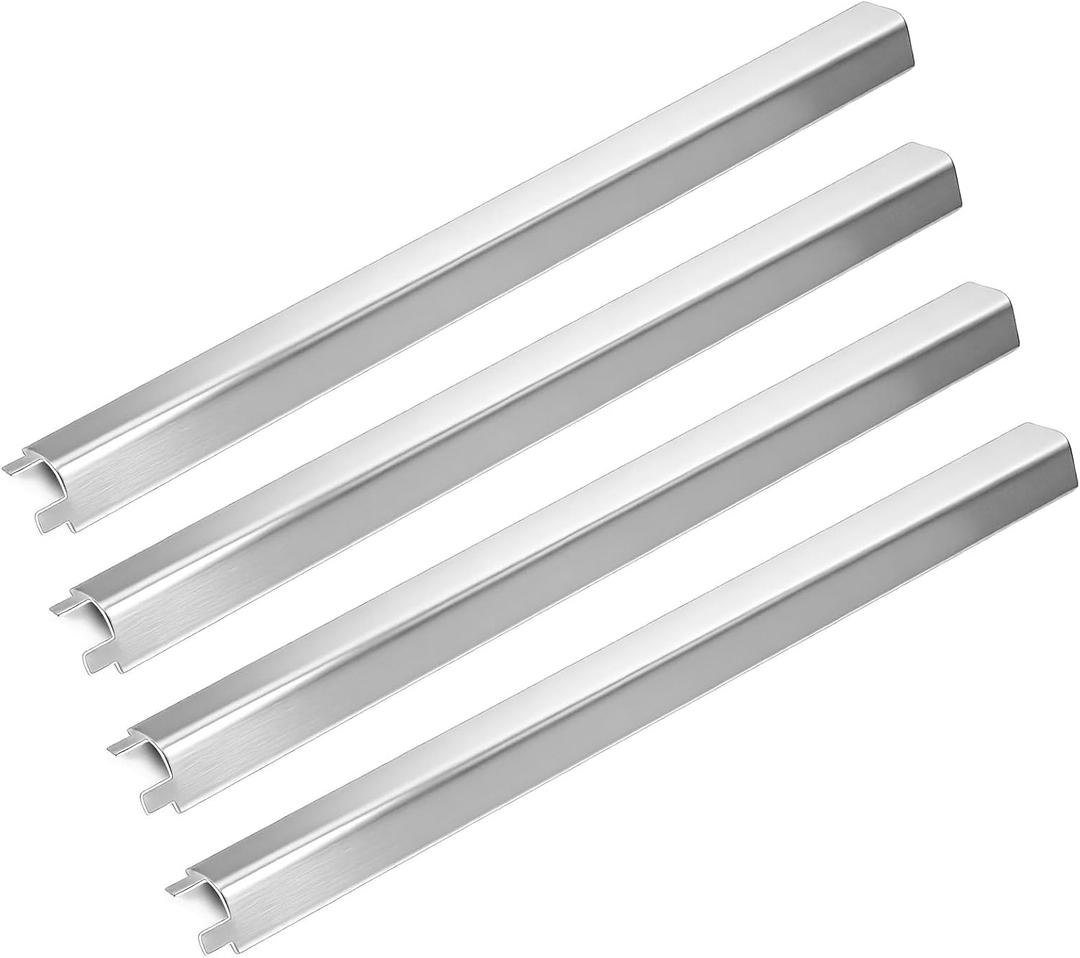 Hisencn Heat Plates for Charbroil Performance 4 Burner 463365021, 463365522, 463352521, 463350521, Heat Plate Replacement Parts for Char-Broil, G325-0002-W1 Heat Plates, 15.5 inch, Stainless Steel