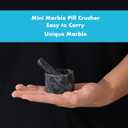Pill Crusher, Mini Marble and Pestle Set, Pill Crusher Grinder Fine Powder, Arthritic Hands Pill Grinder, Black