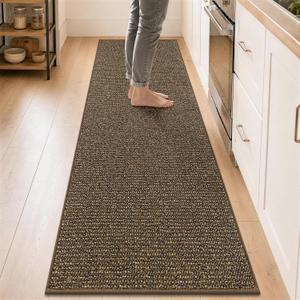 BEQHAUSE Kitchen Runner Rugs 24"x96", Kitchen Mats for Floor, Brown