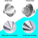 LHS Pour Over Coffee Dripper Stainless Steel Coffee Filter Metal Cone Filter Paperless Reusable Coffee Filter Single Cup Coffee Maker 1-2 Cup With Non-slip Cup Stand and Cleaning Brush