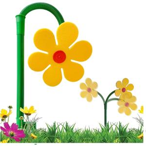 Crazy Daisy Sprinkler Funny Dancing Flower Sprinkler for Dogs | 360 Rotating Sun Flower Dancing Daisy Water Sprinklers for Lawn Yard Watering Dogs Outdoor Play Garden Sprinklers - Yellow