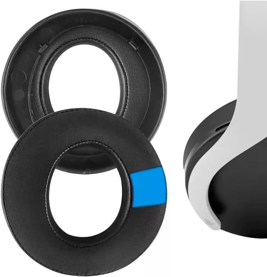 Replacement PS5 Earpads Cushions for Sony PlayStation 5 Pulse PS5 3D Headset, Ear Cup Cover with Softer Cushion, Noise Isolation Foam, Added Thickness Earmuff, Cooling Gel
