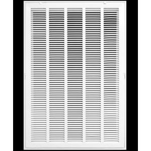 20" X 36 Steel Return Air Filter Grille for 1" Filter - Fixed Hinged - Ceiling Recommended - HVAC Duct Cover - Flat Stamped Face - White [Outer Dimensions: 22.5 X 37.75]