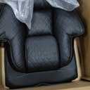 EXCEBET Big and Tall Office Chair 400lbs Wide Seat, Leather High Back Executive Office Chair with Foot Rest, Ergonomic Chairs Lumbar Support for Lower Back Pain Relief (Black)