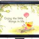 Silver Vintage Pill Box 7 Day Metal Pill Box with Mirror and 8 Compartments Cute Travel Pill Organizer for Purse,Compact Portable Pill Organizer (Cute Little Bear)