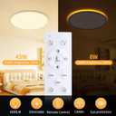 MOONSEA 20 Inch LED Flush Mount Ceiling Light Fixture with Remote Control
