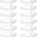 Hiceeden 12 Pack 5" x 5" Vinyl Fence Post Caps, Pyramid PVC Deck Post Caps, Decking Caps for Mailbox, Lamp Post, Deck, Dock, White