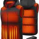 TODWARM Men Heated Vest with 16000mAh Battery Pack Included Heating Vests 15-Zone Warming for Cycling,2501-ML-US, Missing Hood
