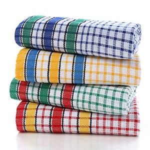 Gentlife Large Kitchen Dish Towels, 16 Inch x 26 Inch Bulk Absorbent Cotton Kitchen Towels, 4 Pack Bright Colorful Tea/Bar Towel for Washing Drying Dishes and Household