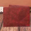 TheAntiq Leather Wallet for men with RFID Blocking, Gift for Him, Bifold Wallets with 9 Credit Cards 1 ID Window, Wallet for Men, Men's Purse, Currency Organiser Single ID Wallet (Red)