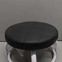 Black Low Rolling Stool with 360Swivel Caster,PU Leather Rolling Stool Heavy-Duty and Sturdy,Modern Rolling Chair for Home Office Garage Shop (Upgrade Edition Black)