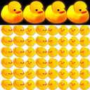 Jerify 100 Pcs Bulk LED Rubber Ducks Light up Yellow Bathtub Rubber Ducks Glow Bath Floating Toys with LED Lights Birthday Halloween Christmas Easter Shower Pool Toys for Holiday Bathroom