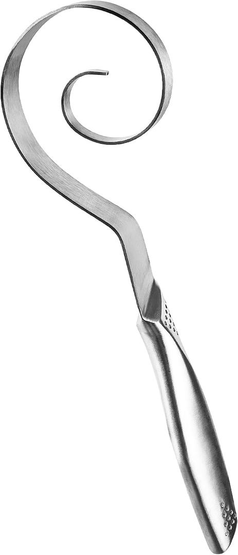 Sanova Seamless Danish Dough Whisk: 10" Stainless Steel Dutch Bread Dough Whisk for Sourdough - Hand Mixing Tool for Pizza, Pastry, Cake Batter, Dishwasher Safe Professional Baking Starter