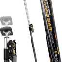 Strapinno - Ratcheting Cargo Bar 44"-74", Non-Slip Truck Bed Divider, Easy Setup, Strong 1.25" Tube, Adjustable Stabilizer for Pickup Trucks