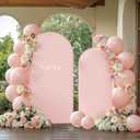 Pink Arch Cover Pack of 1 - 7.2 and 6.8ft Pink Arch Backdrop Cover Spandex Wedding Arch Stand Covers for Birthday Party Baby Shower Girls Bridal Shower Photo Balloon Arch Covers Stretchy Backdrop Background