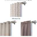 Chyhomenyc Window Blackout Curtain Liners with 18 Rings, Thermal Insulated 100% Blackout Liner for 108 Inch Curtains, Each 50Wx104L, 1 Liners Per Set with 18 Pieces Rings