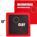 A.F.N.A.L Clay Towel 3.0 for Cars, Clay Bar Towel Scratch-Free Autocare Detailing Polishing, Removing Tar Paint Tree-sap Guano Contaminants, Fine Grade, 12" x 12", Red, Mesh Hollow Ver.