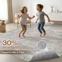 8x10 Area Rugs Living Room: Washable Large Neutral Rug Abstract Soft Modern Stain Resistant Indoor Floor Non-Slip Carpet for Bedroom Nursery Kids Office Playroom Dining Room Under Table- Brown Gray