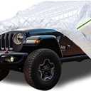 7 Layers Waterproof Heavy Duty Car Covers for Automobiles All Weather Season Anti-Hail UV Protection Snowproof Outdoor 15.4LBS Full Cover Universal Fit SUV 201" to 206"