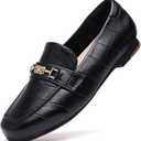 DeYashopin Women's Loafer Shoes Leisure Slip On Work Shoes Comfort Walking Flats (8 Wide)