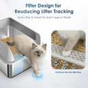 Suzzipaws Stainless Steel Litter Box with Lid, 17.313.49" Kitty Litter Box for Kittens & Small Pets, High Sides Metal Cat Litter Box for Leak Proof, Easy to Clean, Non-Stick, Odor Control