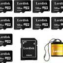 Factory Wholesale Micro SD Card 128MB (0.12GB) Pack of 10 in Bulk Low Capacity for MP3/Old Phones/Small Files Only -Not for Cameras/Dashcams/GB Devices