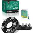 YHTAUTO 5x4.5 inch Hub Centric Wheel Spacers 15mm Fits Explorer 2020-2023, Mustang 2015-2023, Aviator 2020-2023, GT 2017-2020 5x114.3mm 5 Lug Tire Spacers w/ M14x1.5 Studs, 70.5mm Hub Bore 2PCS Black