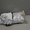 10 x 10 ft White Backdrop Curtains with Lights String for Wedding Polyester Photo Background Drapes White Wrinkle Free Soft Curtains for Birthday Parties Reception Baby Shower Ceremony-5 x 10ft x 2P