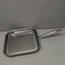 11″ STAINLESS STEEL SQUARE GRILL PAN