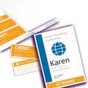 Avery Customizable Name Badge and Ticket Inserts, 6" x 4.25", White, 100 Printable Name Tag Inserts with Tickets (8522)