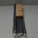 Curtain Rods for Windows 72 to 144 Inch(6-12 Feet),1" Diameter Black Rods with Modern Style End Cap Finials,Size:36-144 Inch
