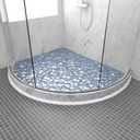 Duzzy 158 Inch Flexible Quarter Round Molding, Peel and Stick Silicone Rubber Trim Suitable for Shower Pans Gap and The Base of Staircase, White