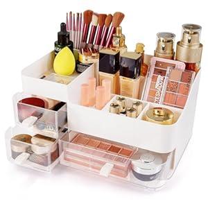 Makeup Organizer for Vanity, Large Countertop Organizer with Drawers, Cosmetics Storage for Skin Care, Brushes, Eyeshadow, Lotions, Lipstick,Nail Polish.Great for Dresser, Bathroom, Bedroom