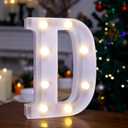 DyingSwan Small Led Marquee Letters, Light Up Letters, 8.58 Inch Led Letter Lights, Battery Powered Lighted Sign for Table, Party, Birthday, Christmas Decor (Letter D)