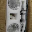 Farmhouse 6-Light Bathroom Vanity Light Fixtures, Black and Wood