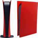 Digital Edition Face Plates Cover Skins Shell Panels for PS5 Console, Accessories for Playstation 5 Protective Shell Replacement Faceplate (Red)