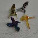 Set of 4 Dark Green Acrylic Hummingbird Suncatchers, 3D Spirit Birds Ornaments for Indoor Window, Multi-purpose Decor for Celebratory Events
