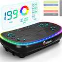 EvoSpark Vibration Plate Exercise Machine for Lymphatic Drainage, 4D Full Body Workout Vibrate Fitness Platform, 199 Adjustable Speeds, 3 Motors Power Vibration Plate for Weight Loss & Fitness, Max Load 550 lb