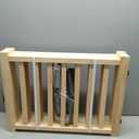 YOCAN Paint-Free Wooden Freestanding Dog Gates for The House,Doorways, Stairs,Wood Dog Fences Indoor Pet Gate,Step Over Fence, 5 Panel H:16.9''