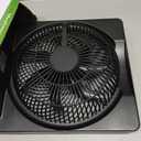 HOLMES 10" Personal Fan, Rechargeable Battery, 3 Speed Settings, Lightweight and Portable, USB Cable, Carrying Handle, Home and Office, Black Finish