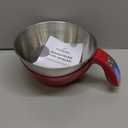 Fradel Digital Kitchen Food Scale with Bowl - 11lb, Grams & Ounces - Removable, Dishwasher-Safe Mixing Bowl - Red